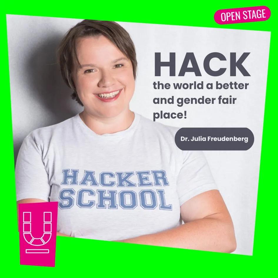 Banner des Events Hack the world a better and gender fair place!
