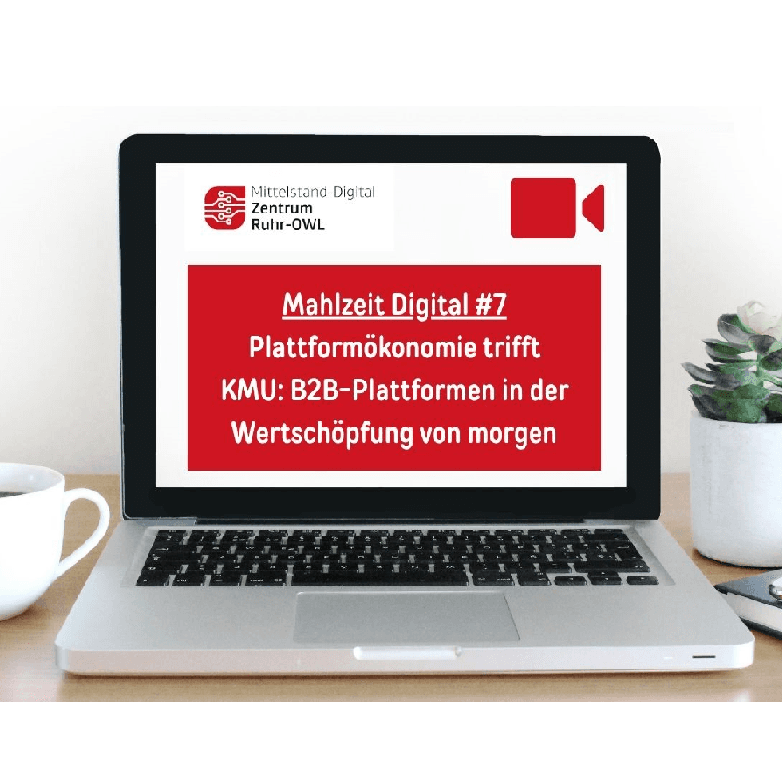 Banner des Events Mahlzeit Digital #7 Plattformökonomie trifft KMU: B2B-Plattformen in der Wertschöpfung von morgen