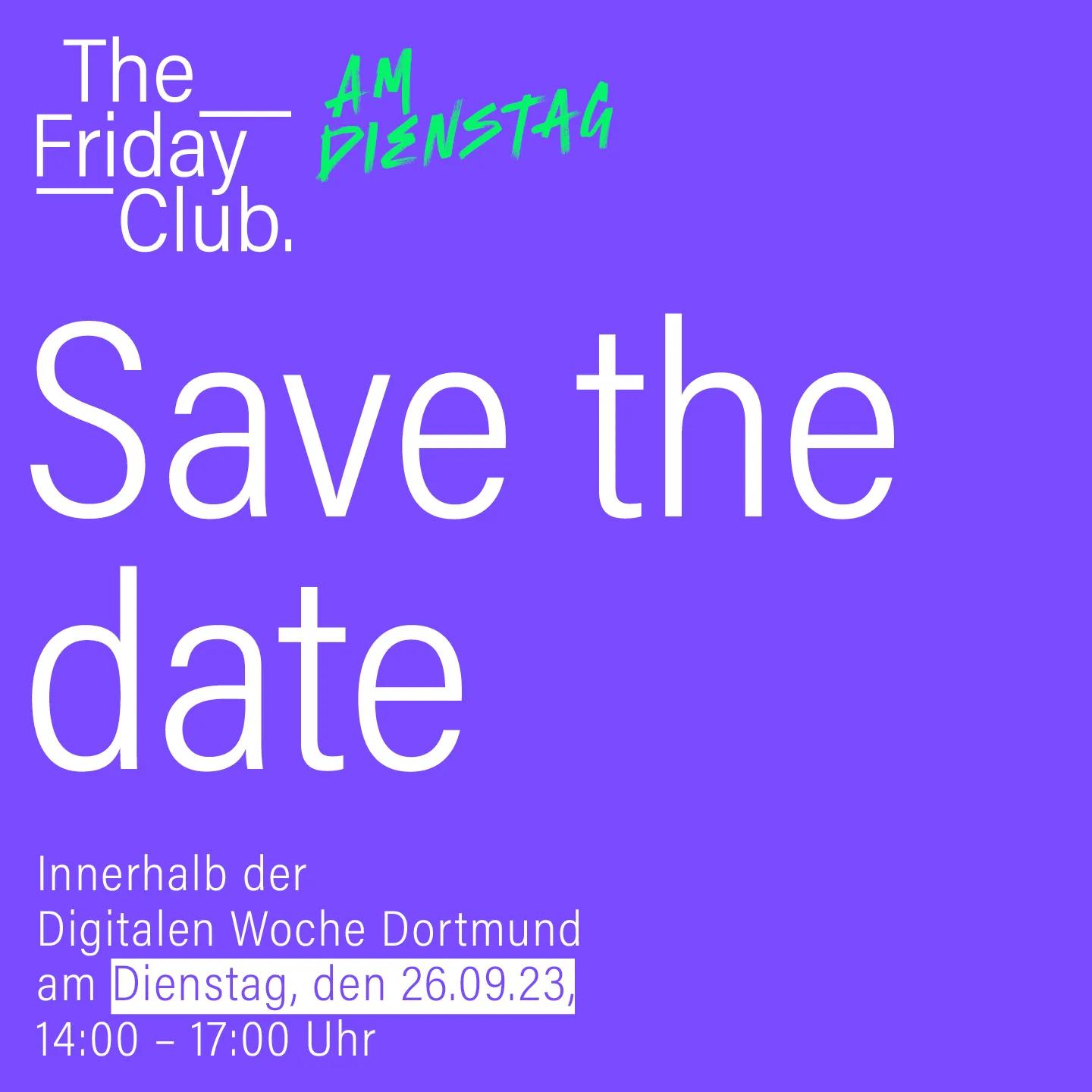 Banner des Events The Friday Club | Meet people, teach skills, develop ideas, create something new.
