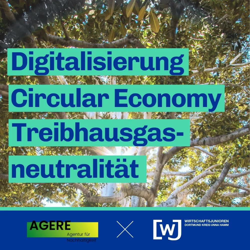 Banner des Events Chancen der Digitalisierung für Circular Economy und Treibhausgasneutralität